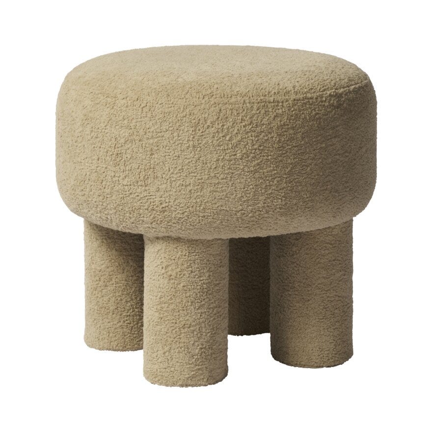 Sindig BONI Puff Ø43 cm i Beige/natur