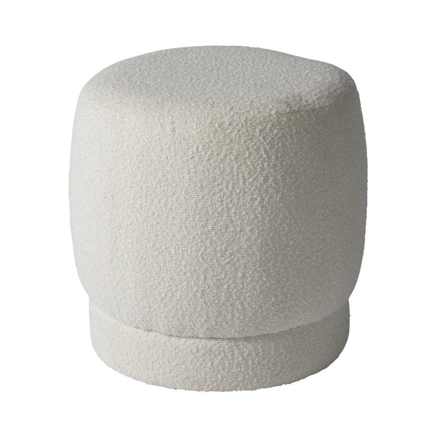CAMILO Puff Ø41.5 cm i Beige/natur