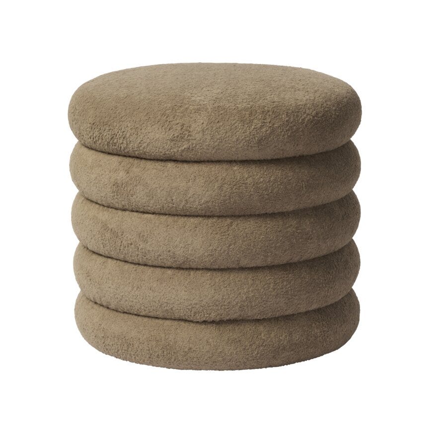 CAPPOLA Puff med oppbevaring Ø47 cm i Brun