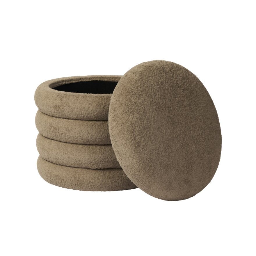 CAPPOLA Puff med oppbevaring Ø47 cm i Brun