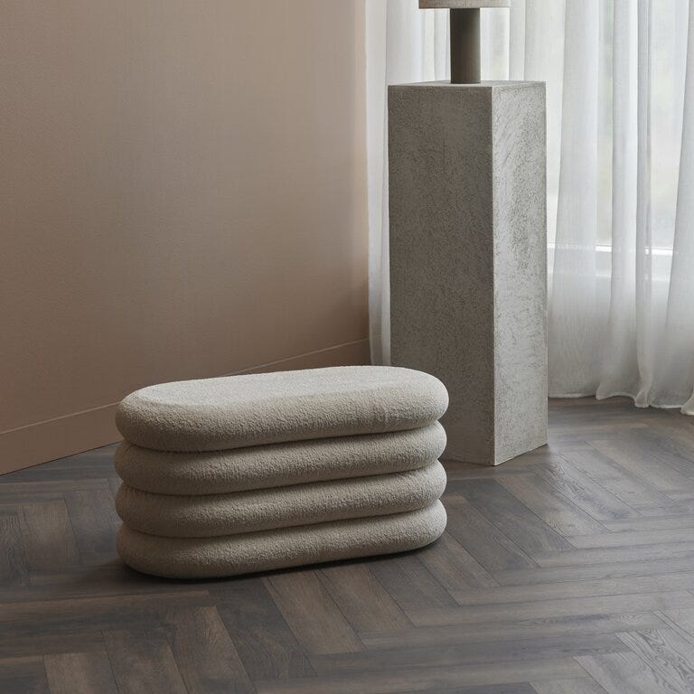 Sindig CAPPOLA Benk med oppbevaring B85 cm i Beige/natur