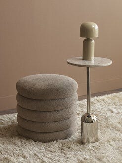 Sindig CAPPOLA Puff med oppbevaring Ø47 cm i Brun