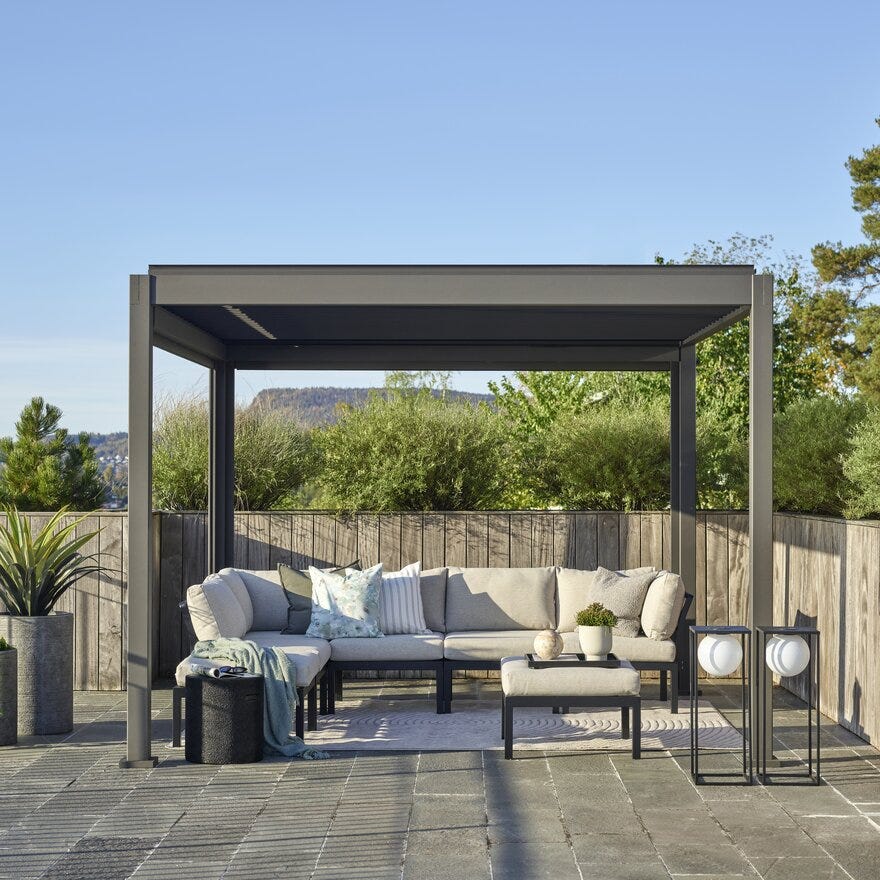 RISØR Pergola 300x400 cm i Svart