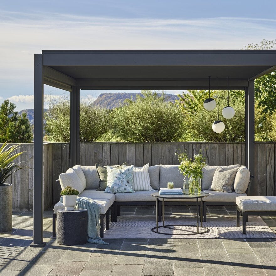FLEMMING Pergola 300x300 cm i Svart