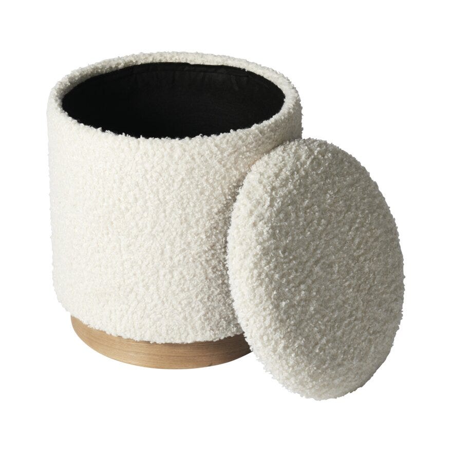 DANI Puff Ø41 cm i Hvit