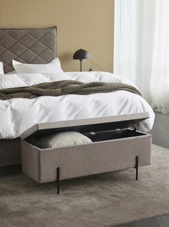 Sindig DEAUVILLE Benk med oppbevaring B120 cm i Brun