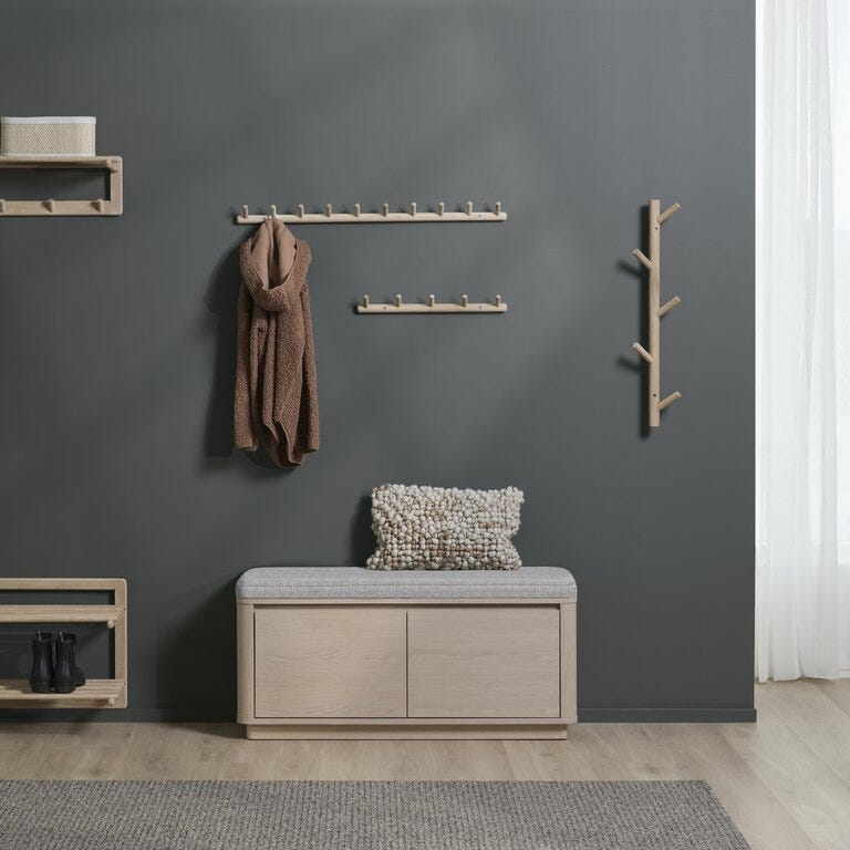 Sindig EIDSVIK Hattehylle B80 cm i Beige/natur
