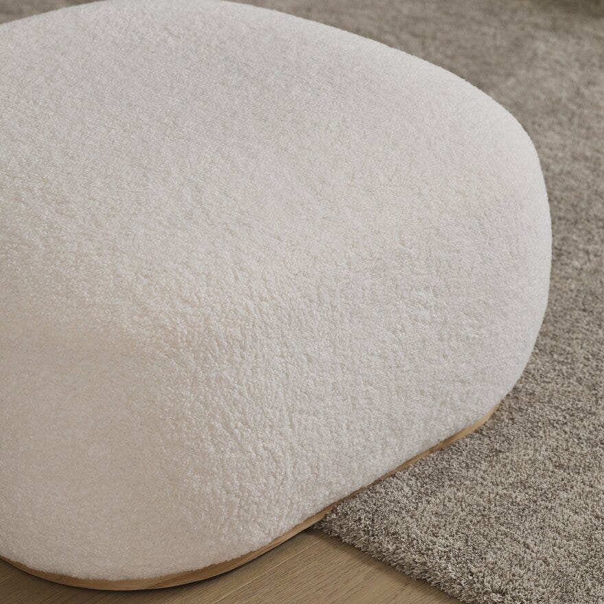 ELITA Puff 68x68 cm i Hvit