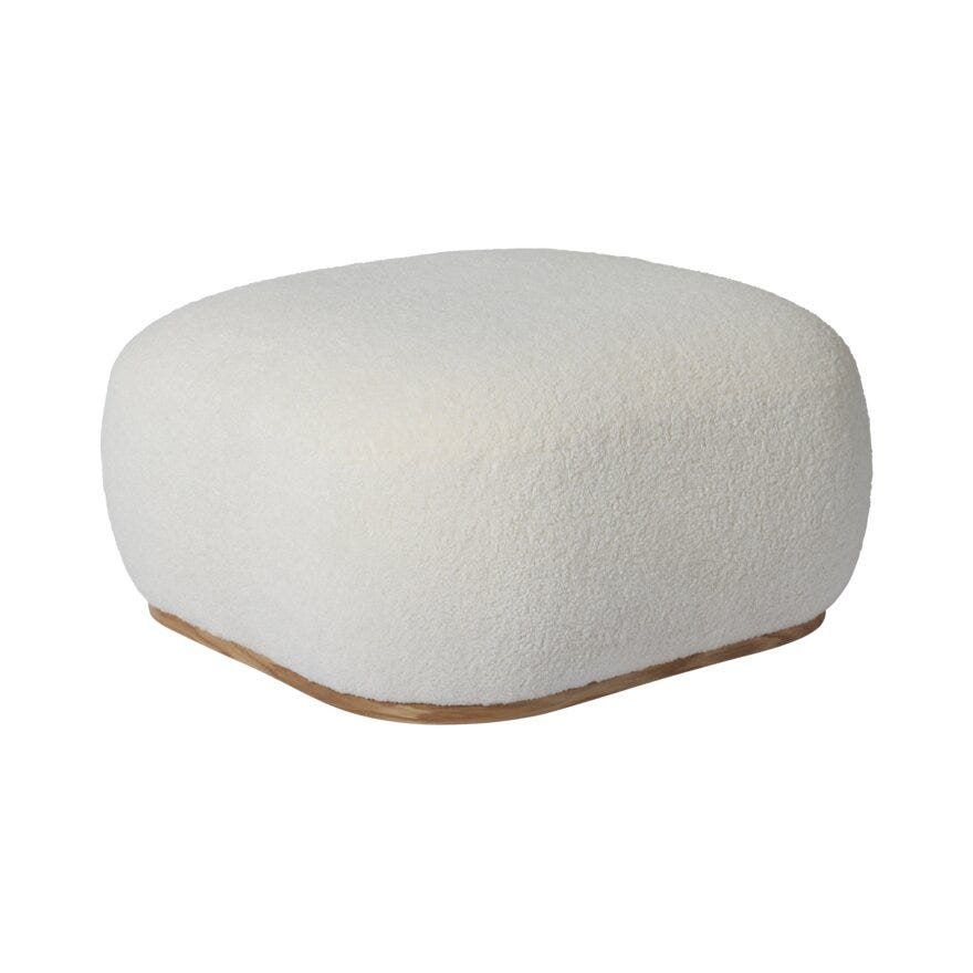 ELITA Puff 68x68 cm i Hvit