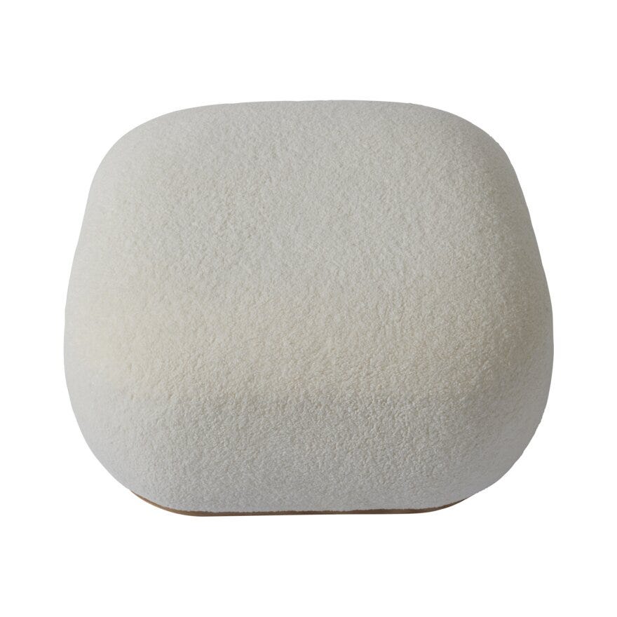 ELITA Puff 68x68 cm i Hvit