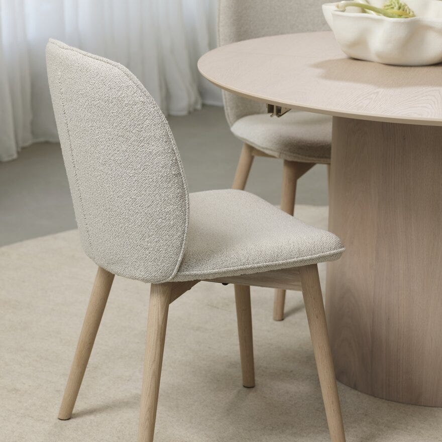 CINDY Spisestol i Beige/natur