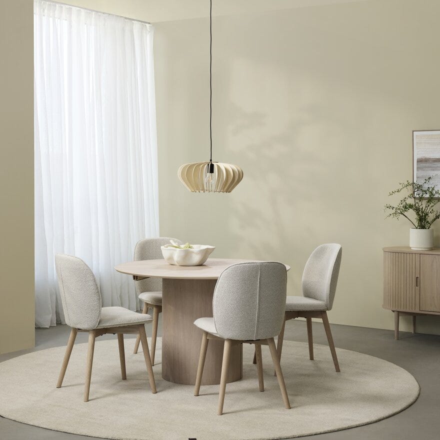 CINDY Spisestol i Beige/natur