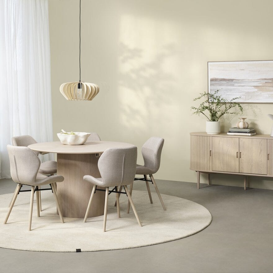 BRYN Skjenk 160x45 cm i Beige/natur