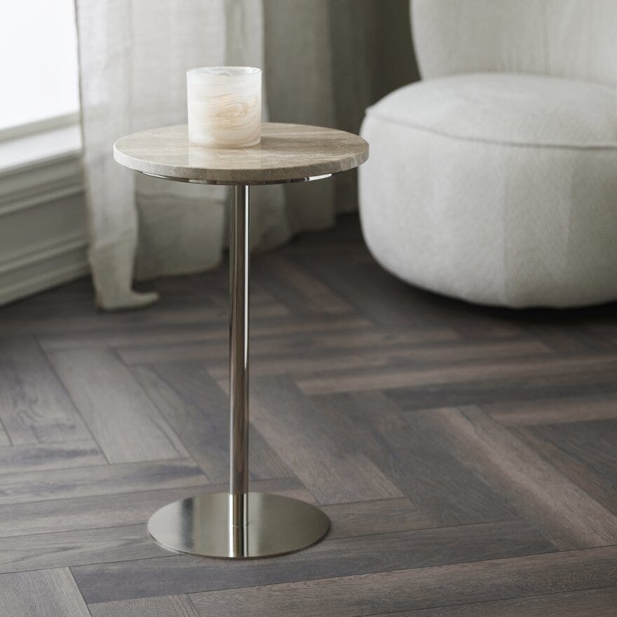 Sindig EVANS Sidebord Ø35 cm i Beige/natur