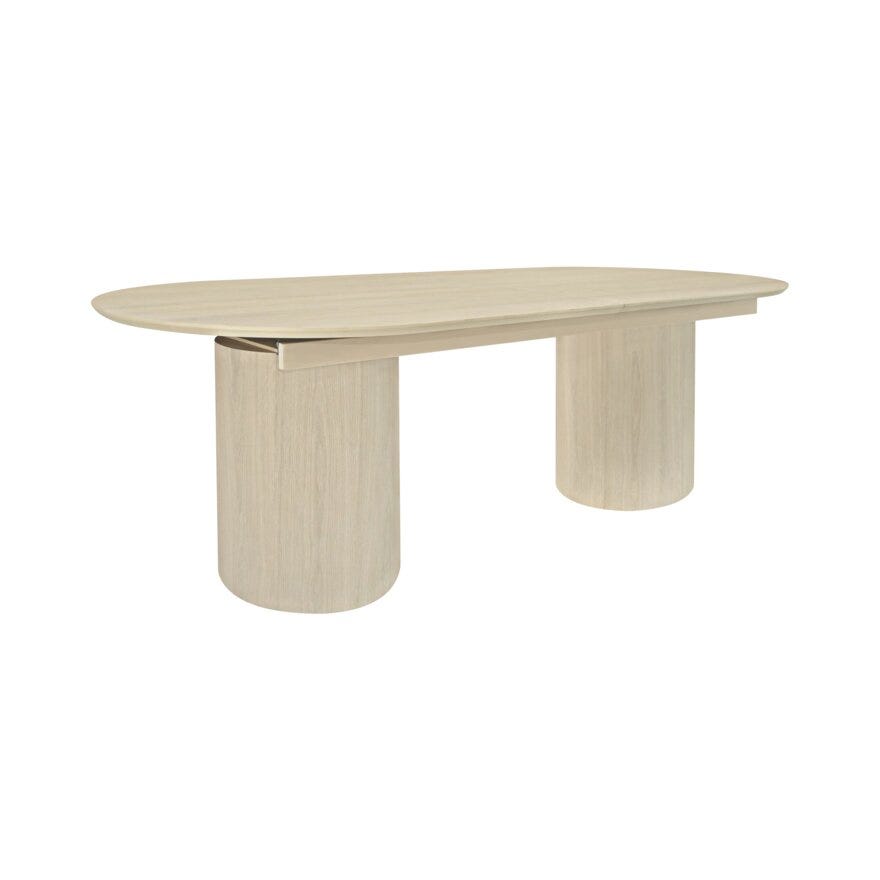 EVJE Ovalt spisebord 100x220 cm i Beige/natur