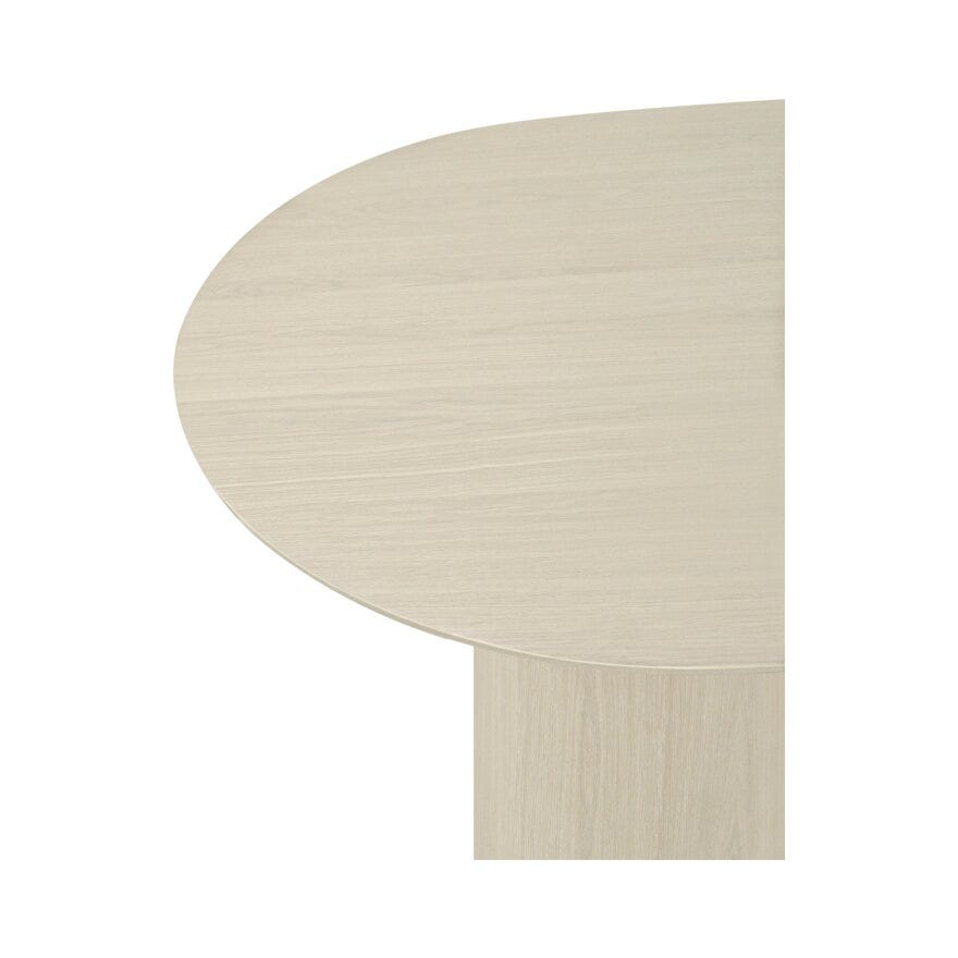 EVJE Ovalt spisebord 100x220 cm i Beige/natur