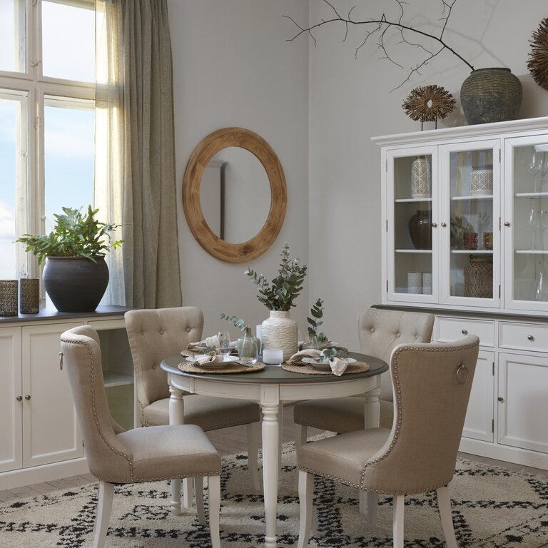 INGRID Spisestol i Beige/natur