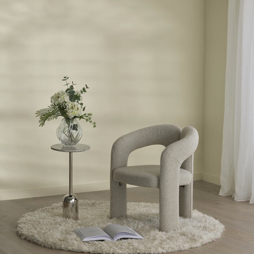 Holmen MELAN Sidebord Ø30.5 cm i Sølv