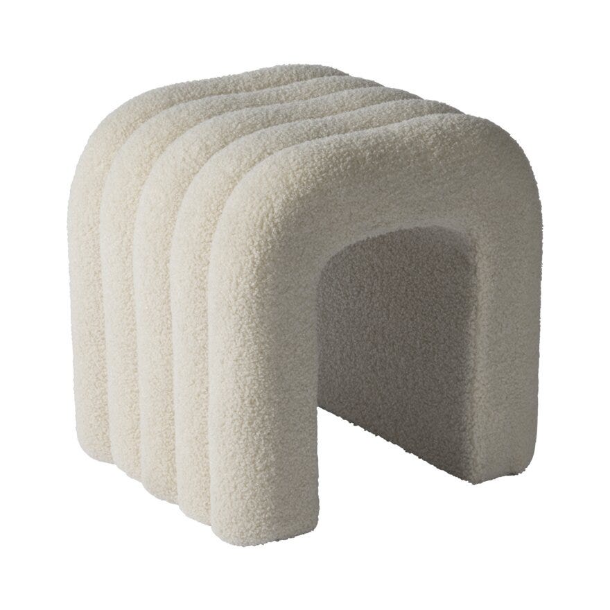 OLEA Puff 40x35 cm i Hvit