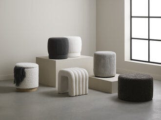 OLEA Puff 40x35 cm i Hvit