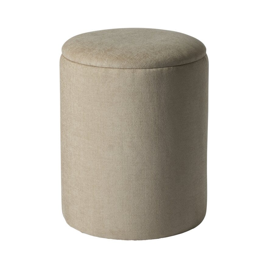 PABLO Puff Ø35 cm i Beige/natur
