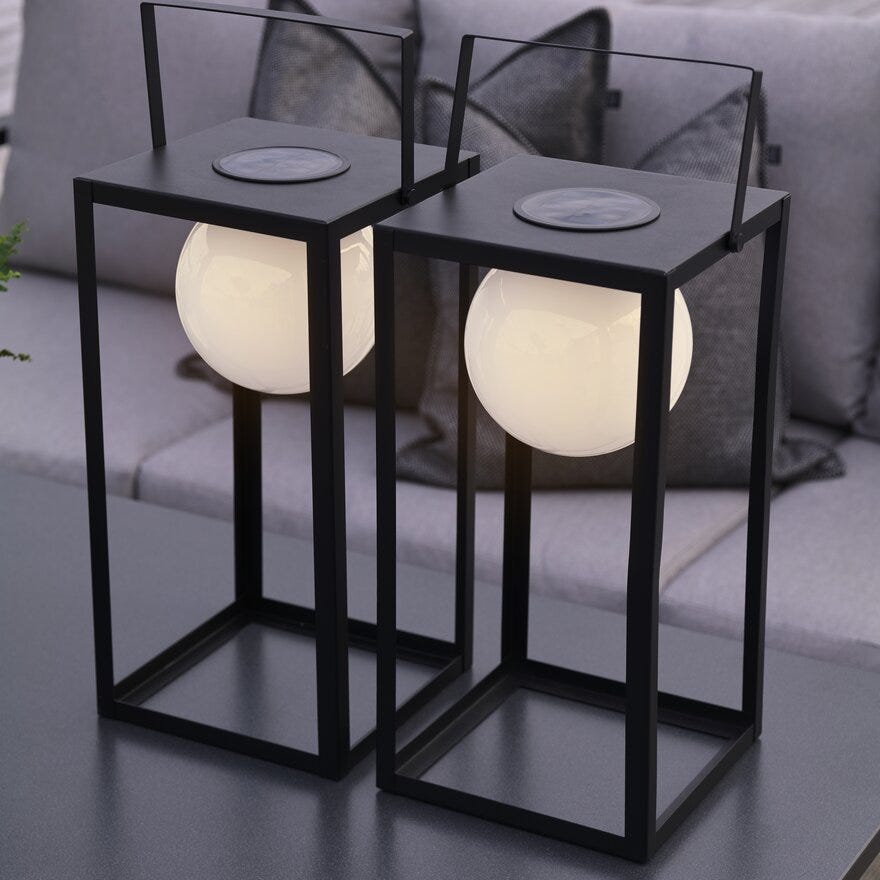 FOX Solcellelampe H40 cm i Svart