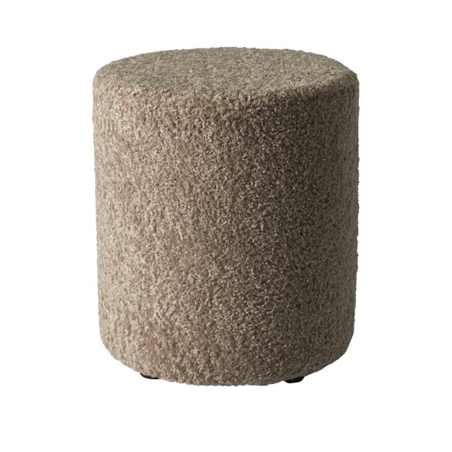 SHAUN Puff Ø40 cm i Beige/natur