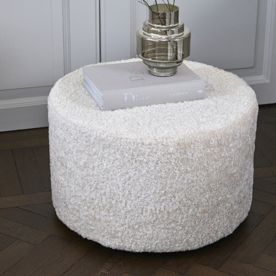 SHAUN Puff Ø55 cm i Hvit