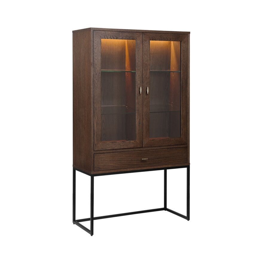 Signature Collection By Halvor Bakke SIGNATURE 1860 Vitrineskap 90x40 cm i Brun designet av Halvor Bakke