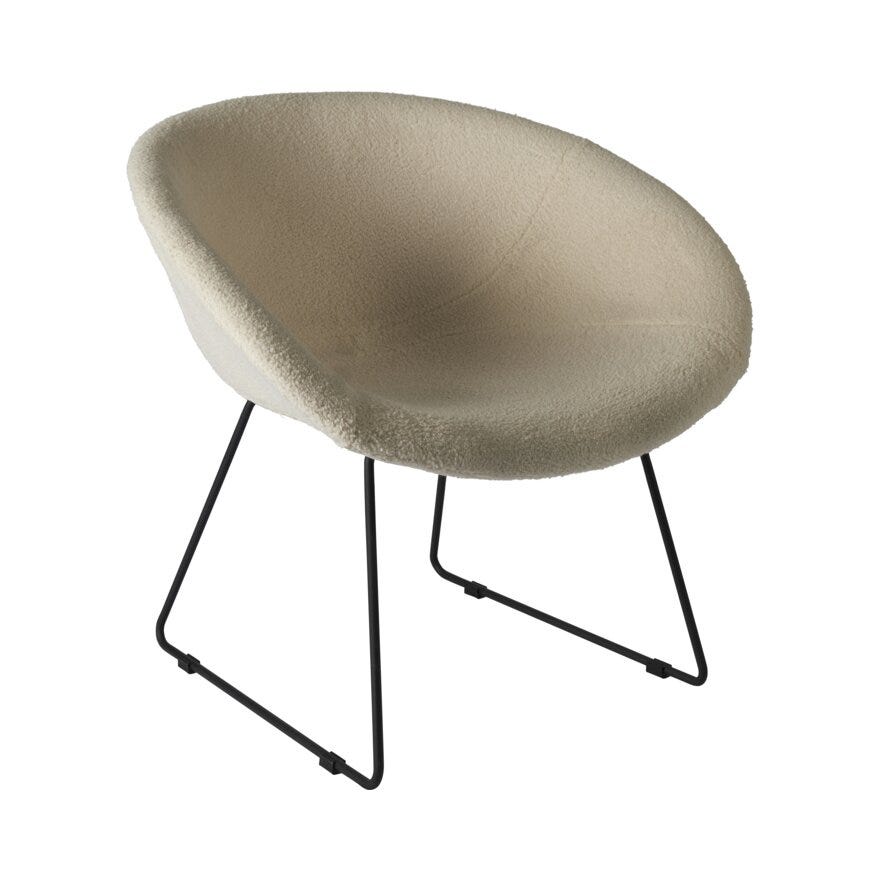 TED Stol Ø38 cm i Hvit