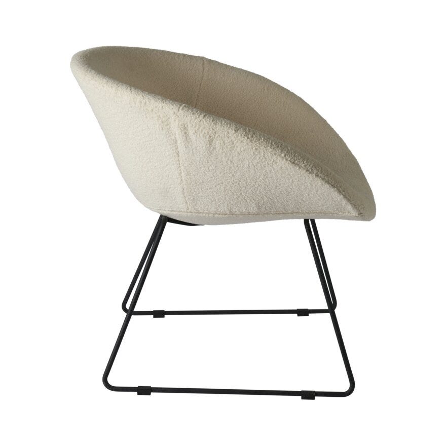 TED Stol Ø38 cm i Hvit