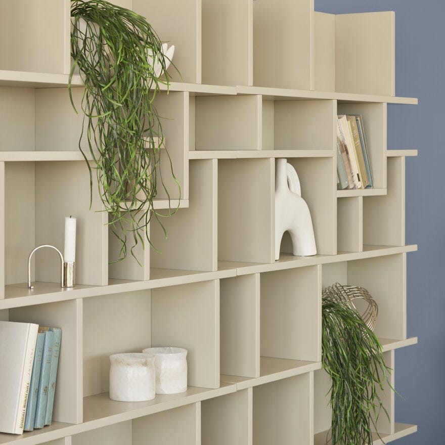 WONDERWALL Vegghylle 95x20 cm i Beige/natur
