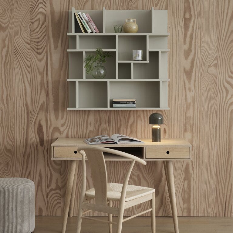 WONDERWALL Vegghylle 95x20 cm i Beige/natur