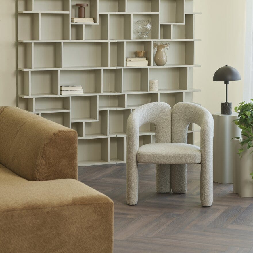 WONDERWALL Vegghylle 95x20 cm i Beige/natur