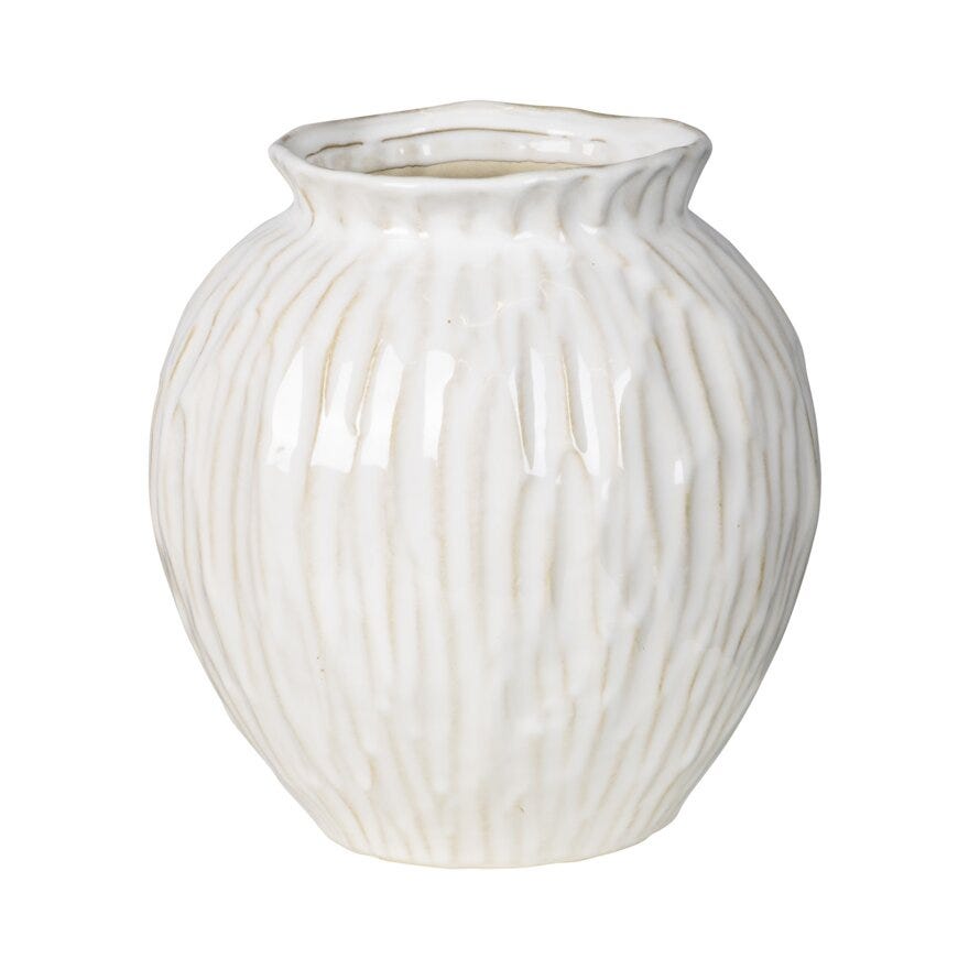 Sindig AKAN Vase H21.5 cm i Hvit