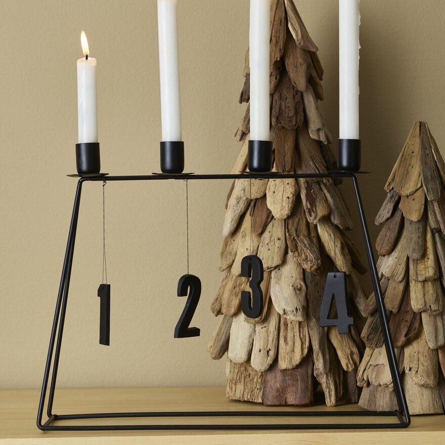 Sindig ALVER Adventsstake 38x10 cm i Svart
