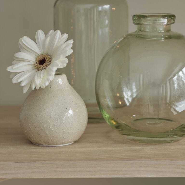 Sindig ARINE Vase H8 cm i Beige/natur