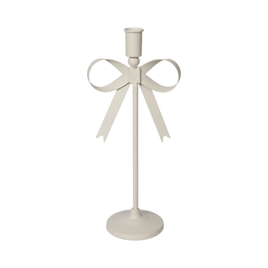 Sindig AUBRY Lysestake H32.5 cm i Beige/natur