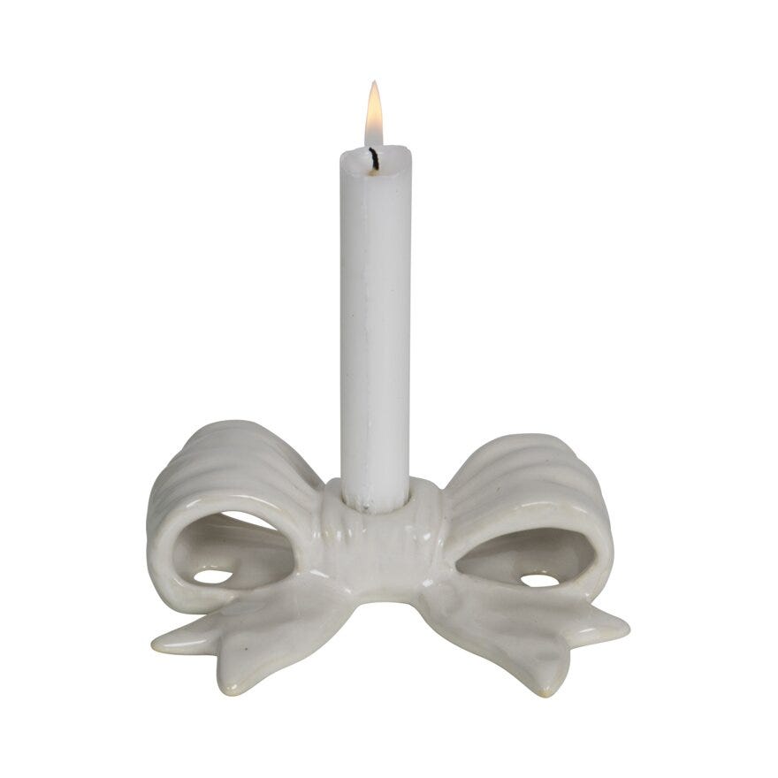 Sindig BAUMANN Julelysestake 10.5x15.2 cm i Hvit