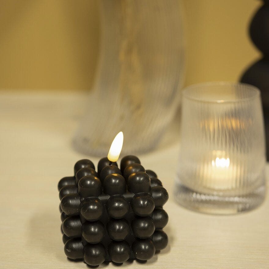 Ly BIRK Kubbelys LED H9 cm i Svart