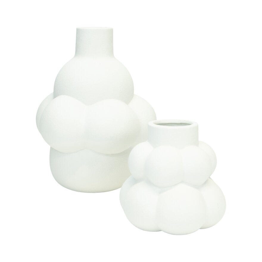 BRIM Vase H13.5 cm i Hvit