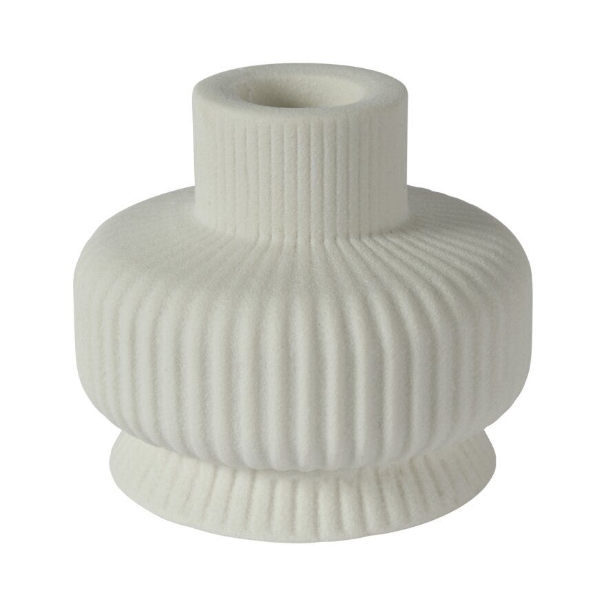 Sindig CARRA Lysestake H7.5 cm i Hvit