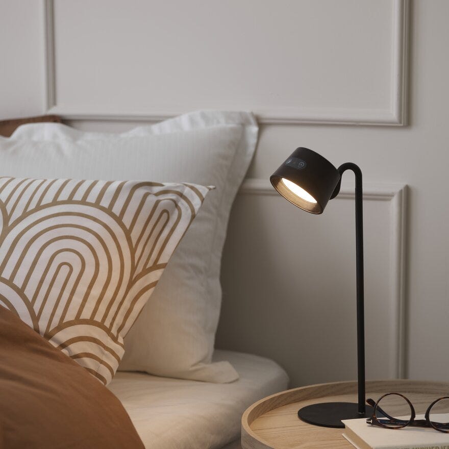 CHARGE Bordlampe oppladbar H35 cm i Svart