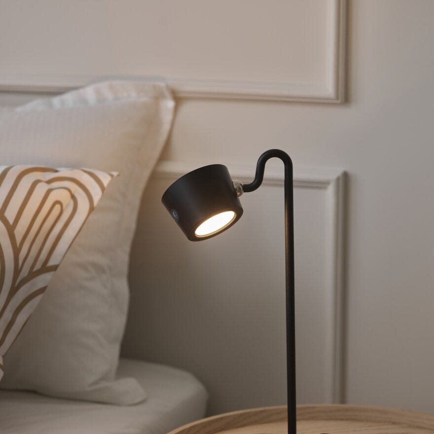 CHARGE Bordlampe oppladbar H35 cm i Svart