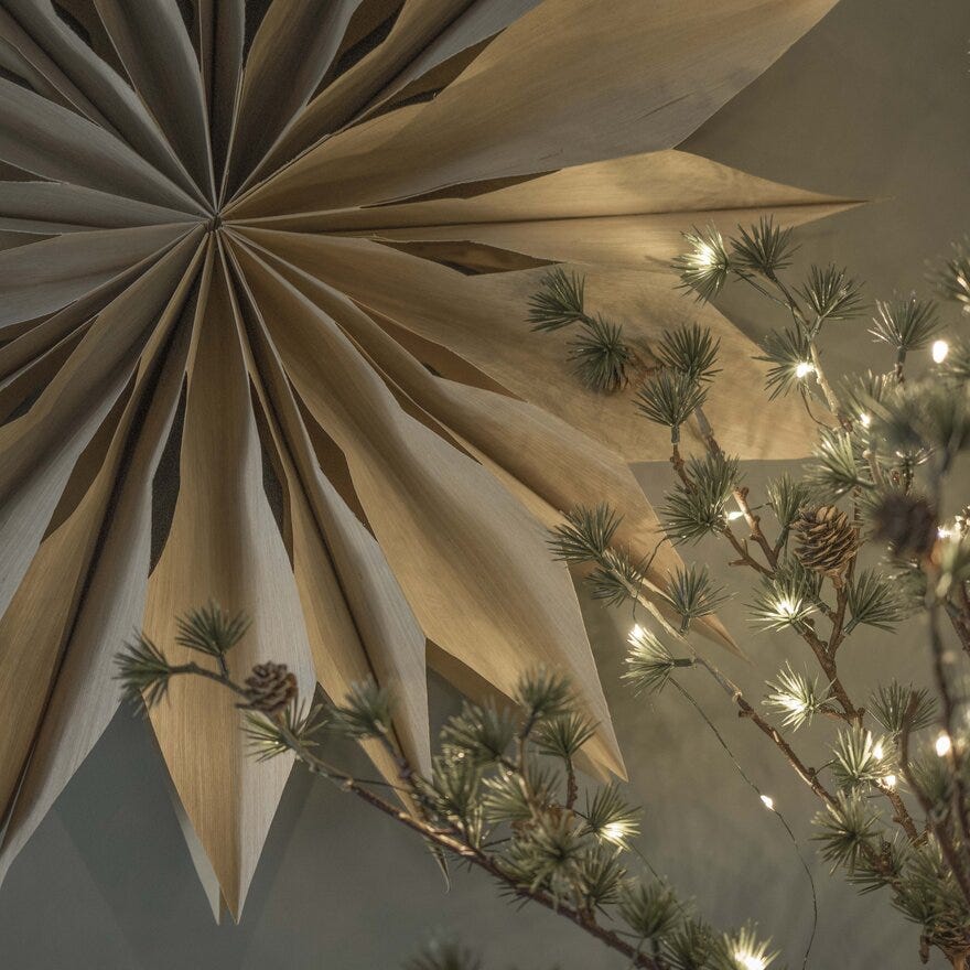 Sindig DARIA Julepynt Ø40 cm i Beige/natur