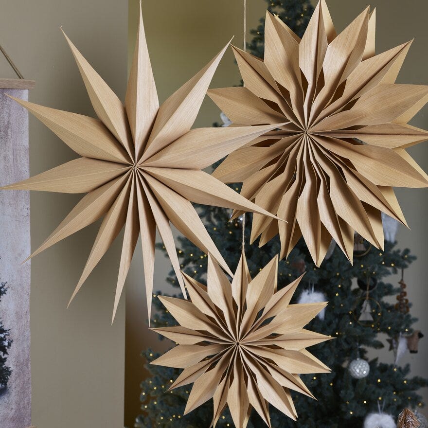 Sindig DARIA Julepynt Ø40 cm i Beige/natur