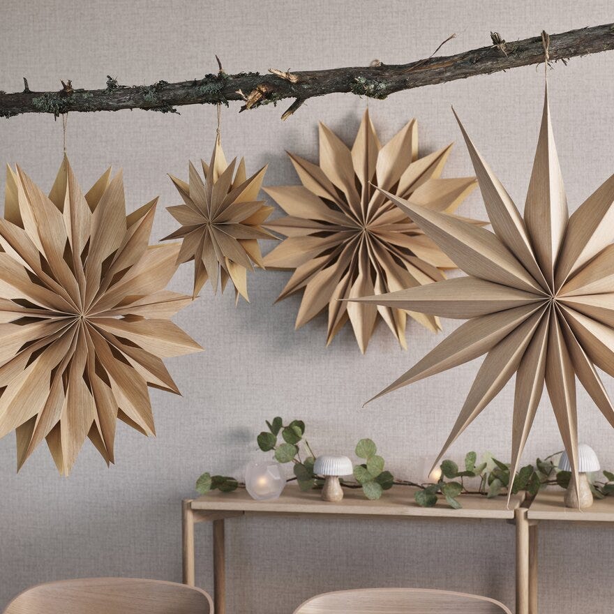Sindig DARIA Julepynt Ø55 cm i Beige/natur