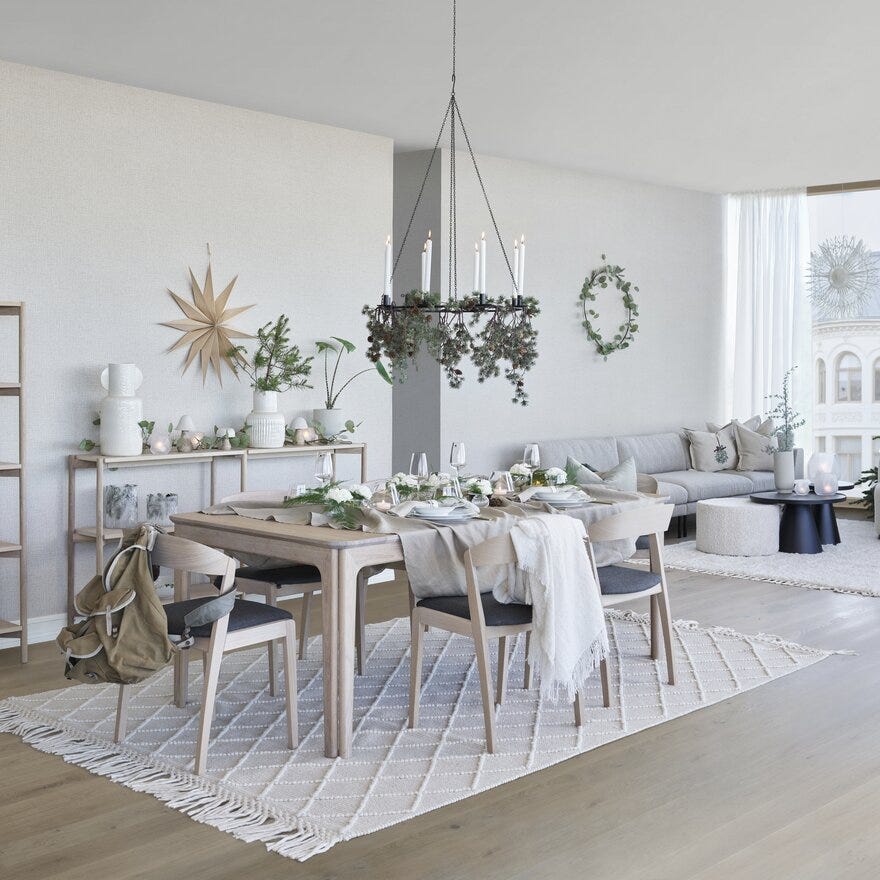 Sindig DARIA Julepynt Ø70 cm i Beige/natur