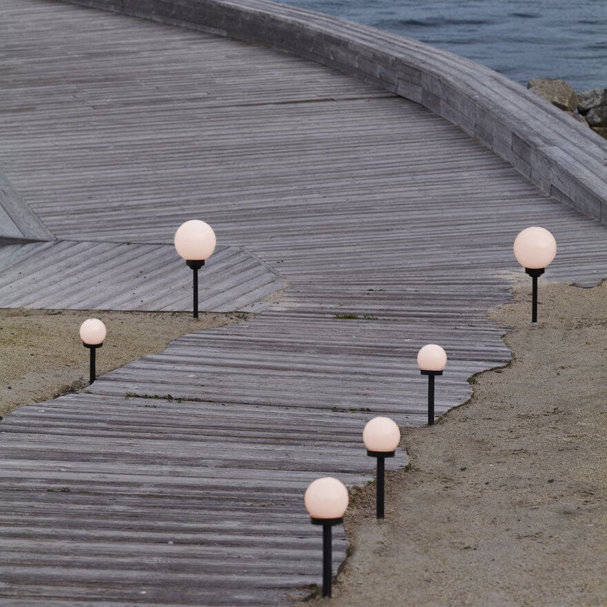 DEKA Solcellelampe Ø10 cm i Svart