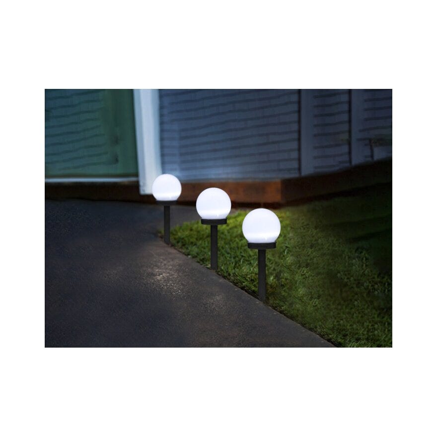 DEKA Solcellelampe Ø10 cm i Svart